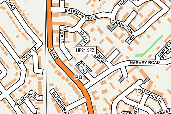 HP21 9PZ map - OS OpenMap – Local (Ordnance Survey)