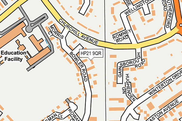 HP21 9QR map - OS OpenMap – Local (Ordnance Survey)