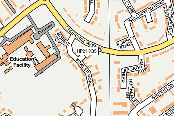 HP21 9QS map - OS OpenMap – Local (Ordnance Survey)