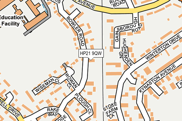 HP21 9QW map - OS OpenMap – Local (Ordnance Survey)