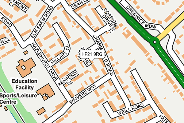 HP21 9RG map - OS OpenMap – Local (Ordnance Survey)