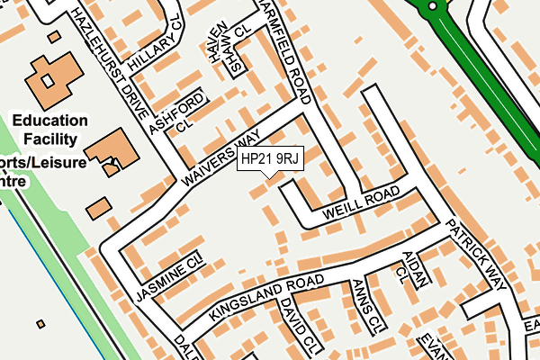 HP21 9RJ map - OS OpenMap – Local (Ordnance Survey)