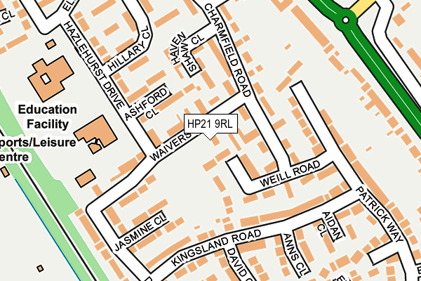HP21 9RL map - OS OpenMap – Local (Ordnance Survey)