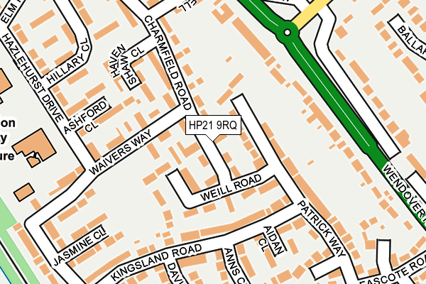 HP21 9RQ map - OS OpenMap – Local (Ordnance Survey)