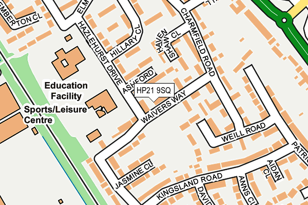 HP21 9SQ map - OS OpenMap – Local (Ordnance Survey)