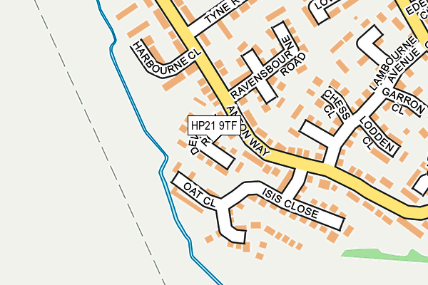 HP21 9TF map - OS OpenMap – Local (Ordnance Survey)