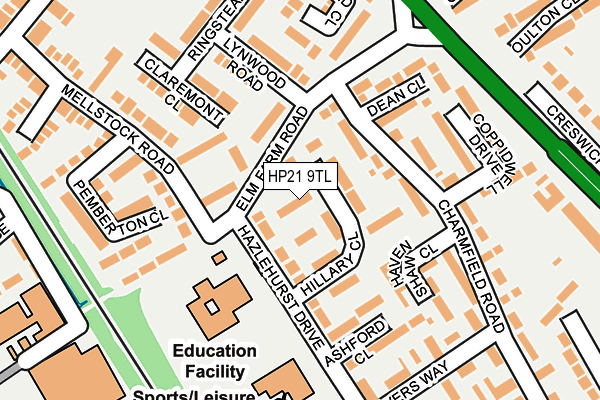 HP21 9TL map - OS OpenMap – Local (Ordnance Survey)
