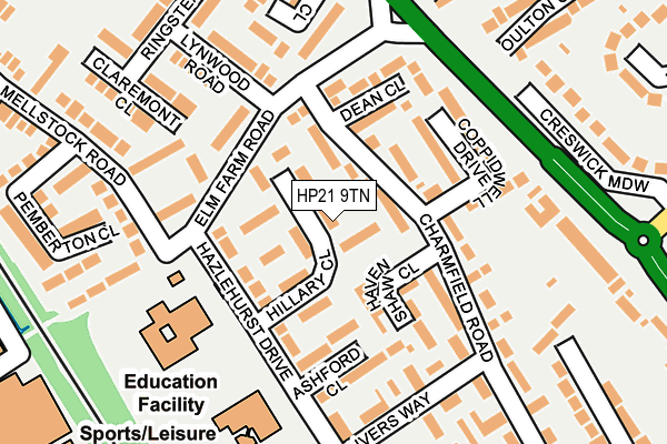 HP21 9TN map - OS OpenMap – Local (Ordnance Survey)