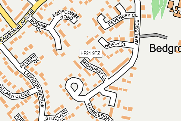 HP21 9TZ map - OS OpenMap – Local (Ordnance Survey)