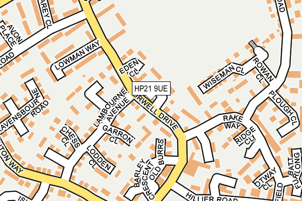 HP21 9UE map - OS OpenMap – Local (Ordnance Survey)