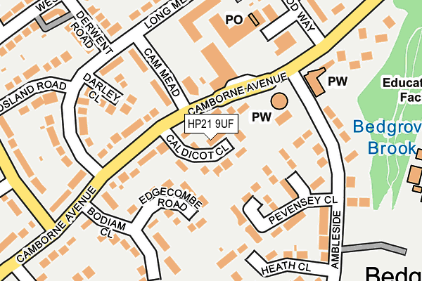 HP21 9UF map - OS OpenMap – Local (Ordnance Survey)