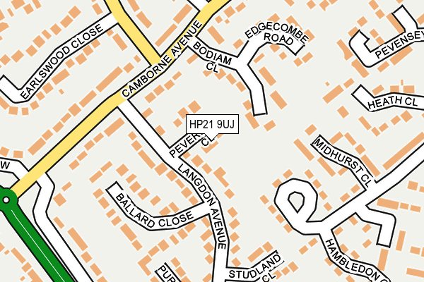 HP21 9UJ map - OS OpenMap – Local (Ordnance Survey)