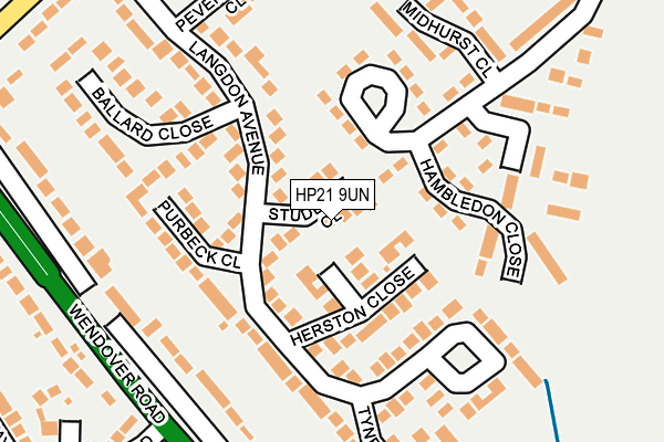 HP21 9UN map - OS OpenMap – Local (Ordnance Survey)