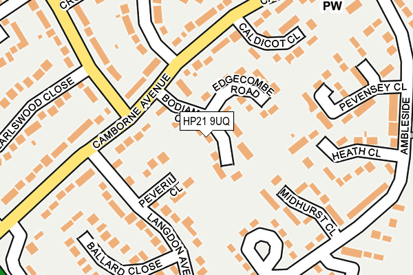 HP21 9UQ map - OS OpenMap – Local (Ordnance Survey)