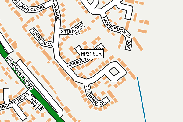 HP21 9UR map - OS OpenMap – Local (Ordnance Survey)