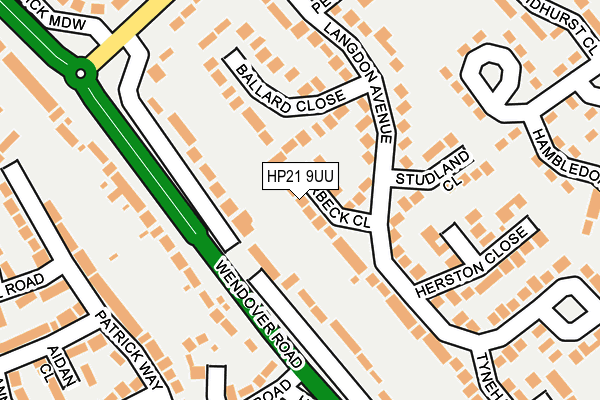 HP21 9UU map - OS OpenMap – Local (Ordnance Survey)