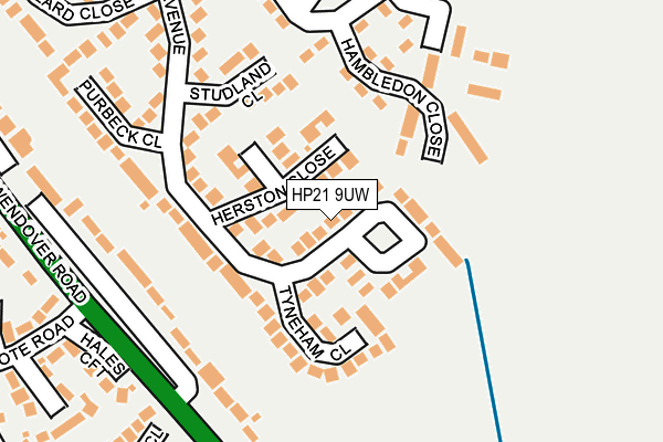HP21 9UW map - OS OpenMap – Local (Ordnance Survey)