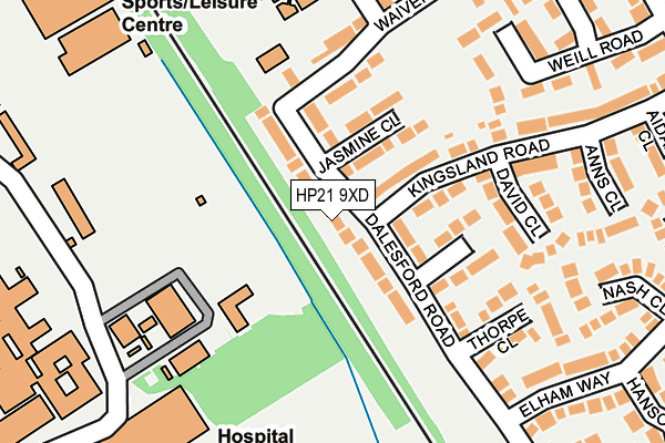 HP21 9XD map - OS OpenMap – Local (Ordnance Survey)