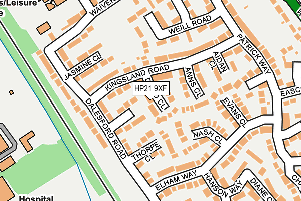 HP21 9XF map - OS OpenMap – Local (Ordnance Survey)