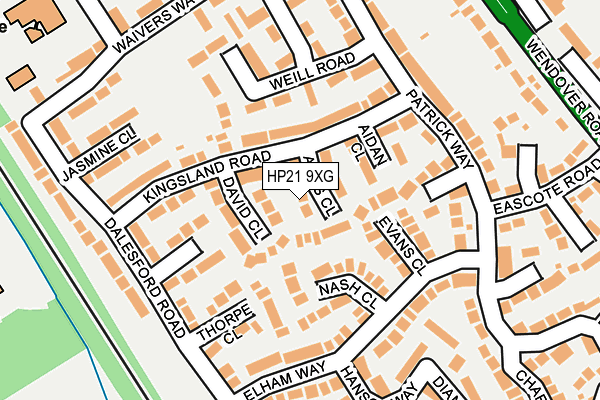 HP21 9XG map - OS OpenMap – Local (Ordnance Survey)