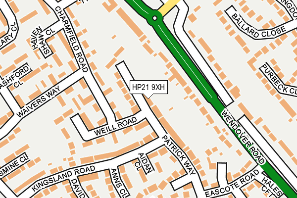 HP21 9XH map - OS OpenMap – Local (Ordnance Survey)