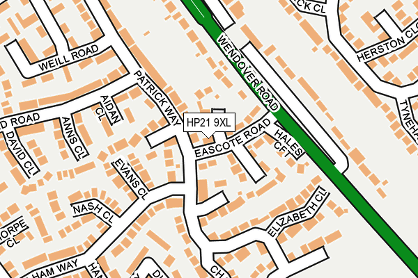 HP21 9XL map - OS OpenMap – Local (Ordnance Survey)