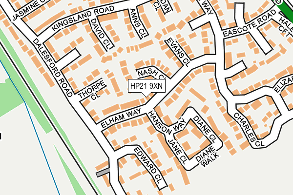 HP21 9XN map - OS OpenMap – Local (Ordnance Survey)