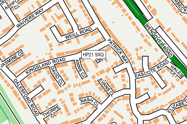 HP21 9XQ map - OS OpenMap – Local (Ordnance Survey)