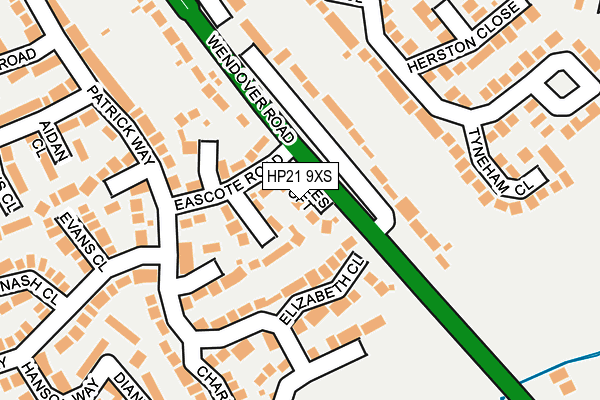 HP21 9XS map - OS OpenMap – Local (Ordnance Survey)