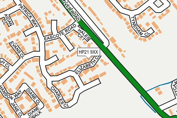 HP21 9XX map - OS OpenMap – Local (Ordnance Survey)