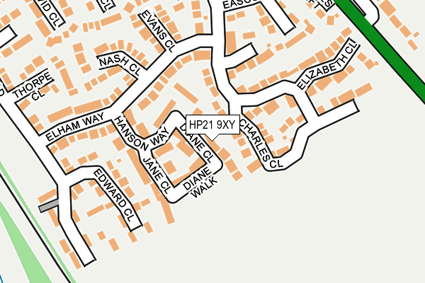 HP21 9XY map - OS OpenMap – Local (Ordnance Survey)