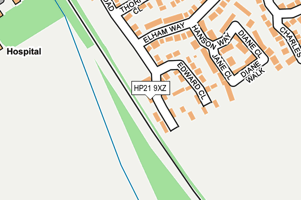 HP21 9XZ map - OS OpenMap – Local (Ordnance Survey)