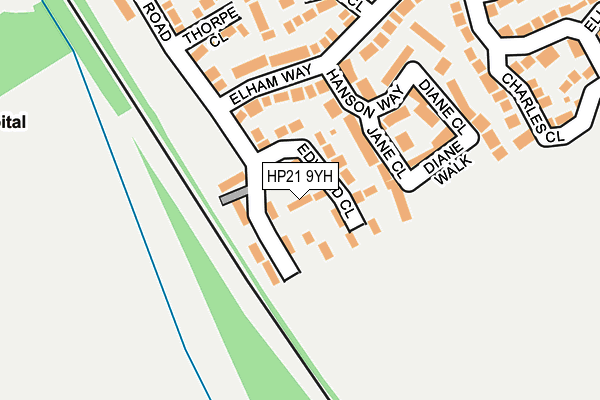 HP21 9YH map - OS OpenMap – Local (Ordnance Survey)
