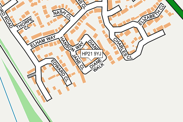 HP21 9YJ map - OS OpenMap – Local (Ordnance Survey)