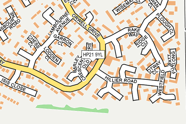 HP21 9YL map - OS OpenMap – Local (Ordnance Survey)