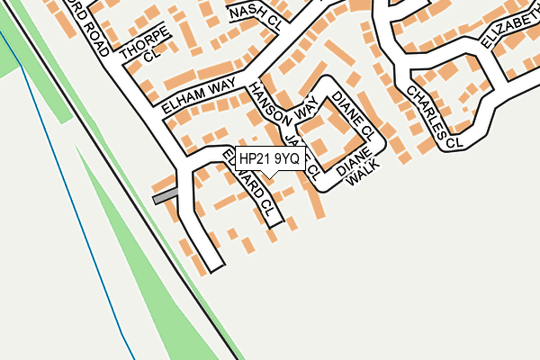 HP21 9YQ map - OS OpenMap – Local (Ordnance Survey)