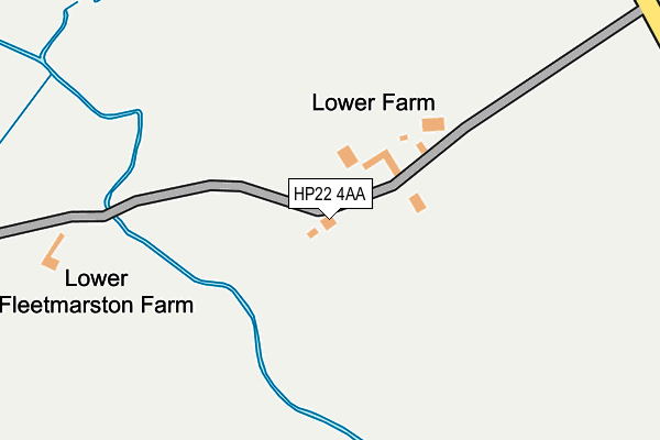 HP22 4AA map - OS OpenMap – Local (Ordnance Survey)