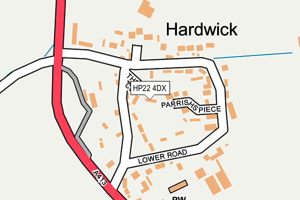 HP22 4DX map - OS OpenMap – Local (Ordnance Survey)