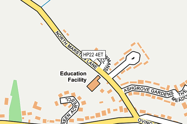 HP22 4ET map - OS OpenMap – Local (Ordnance Survey)