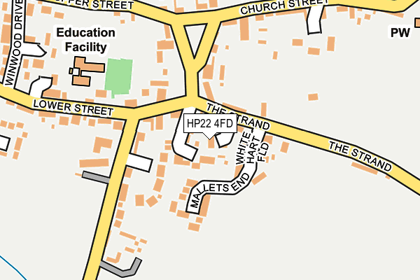 HP22 4FD map - OS OpenMap – Local (Ordnance Survey)