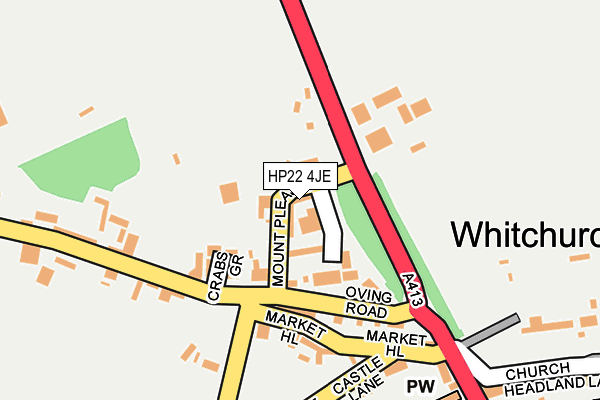 HP22 4JE map - OS OpenMap – Local (Ordnance Survey)