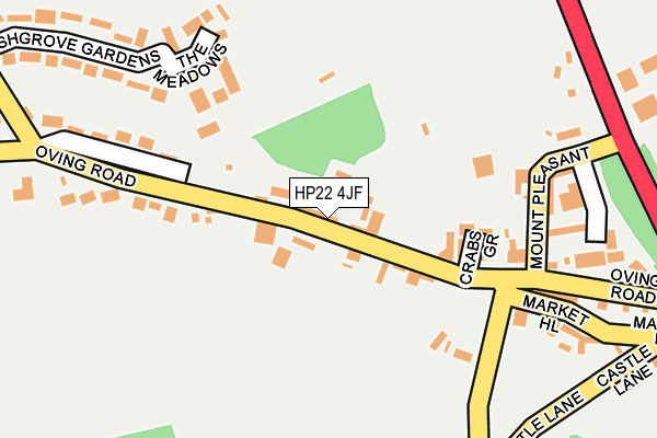 HP22 4JF map - OS OpenMap – Local (Ordnance Survey)