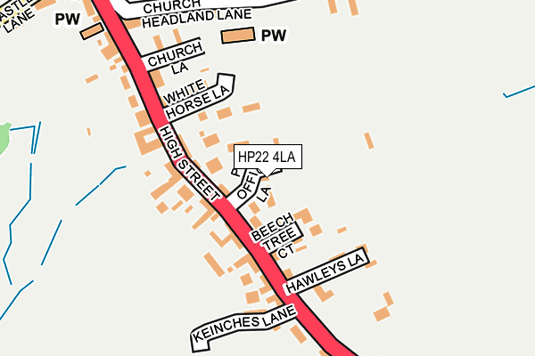 HP22 4LA map - OS OpenMap – Local (Ordnance Survey)