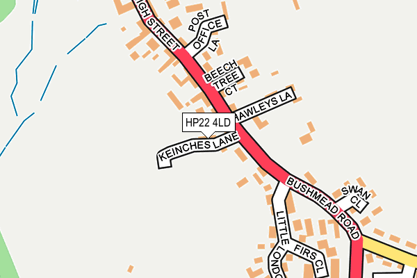 HP22 4LD map - OS OpenMap – Local (Ordnance Survey)
