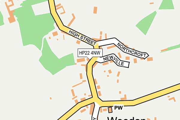 HP22 4NW map - OS OpenMap – Local (Ordnance Survey)