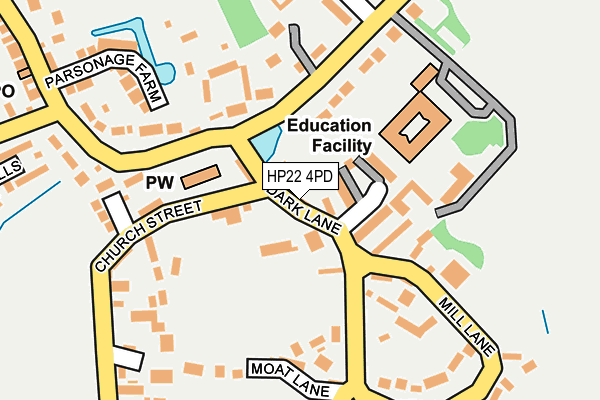 HP22 4PD map - OS OpenMap – Local (Ordnance Survey)