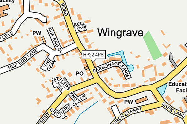 HP22 4PS map - OS OpenMap – Local (Ordnance Survey)