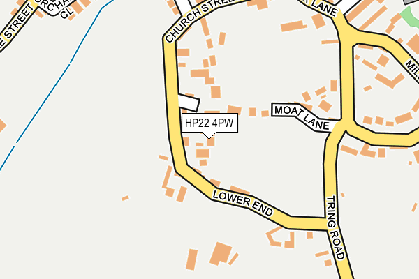 HP22 4PW map - OS OpenMap – Local (Ordnance Survey)