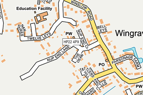 HP22 4PX map - OS OpenMap – Local (Ordnance Survey)