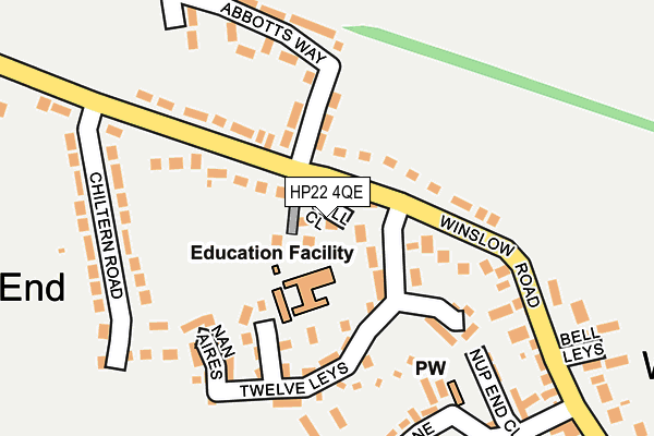 HP22 4QE map - OS OpenMap – Local (Ordnance Survey)